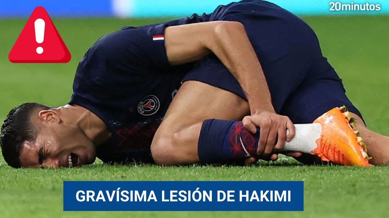 LESIÓN DE HAKIMI EN EL PSG tras la dura entrada de Luis Díaz
