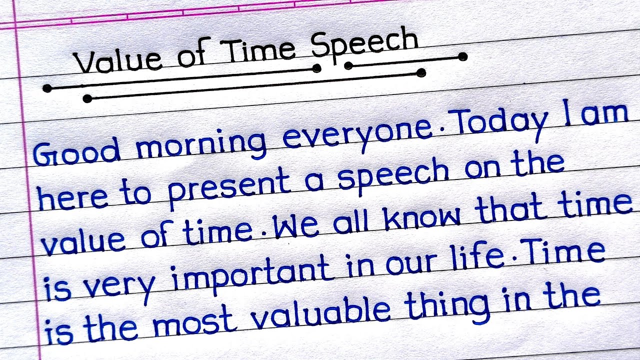 The Importance of Time ⏳ | Speech in English
