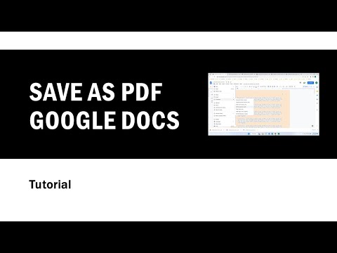 How to Save Google Doc as Pdf