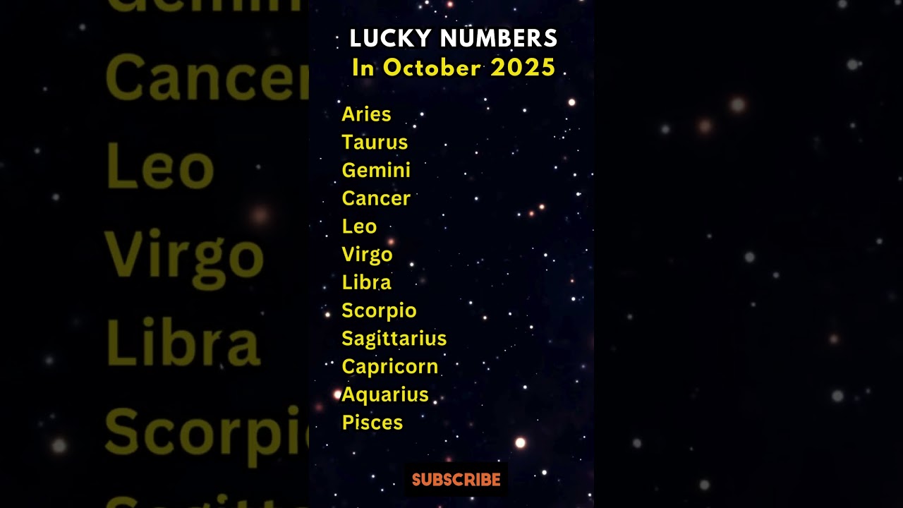 October 2025 Lucky Numbers for Your Zodiac Sign 💰✨