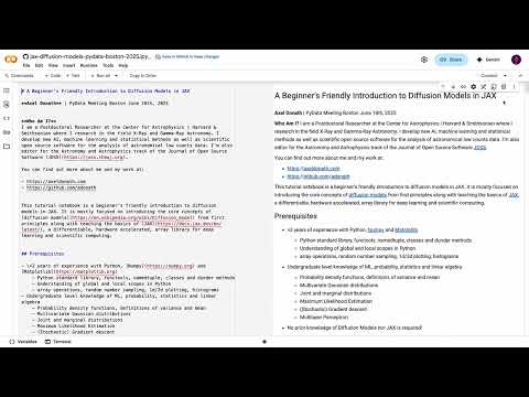 Axel Donath - A Beginner Friendly Introduction to Diffusion Models in JAX | PyData Boston