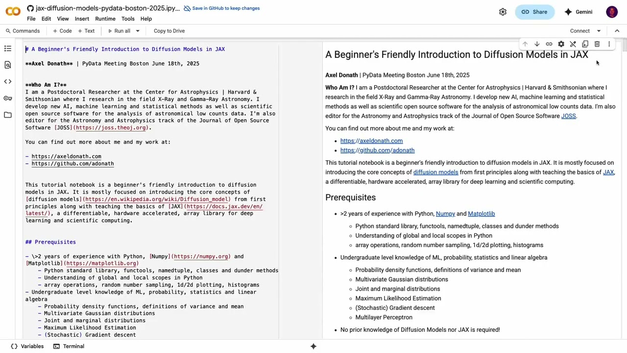 Getting Started with Diffusion Models in JAX | PyData Boston π
