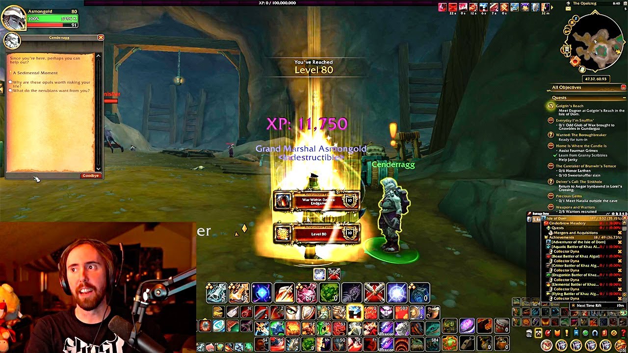 Asmongold Reaches Level 80 in WoW's The War Within