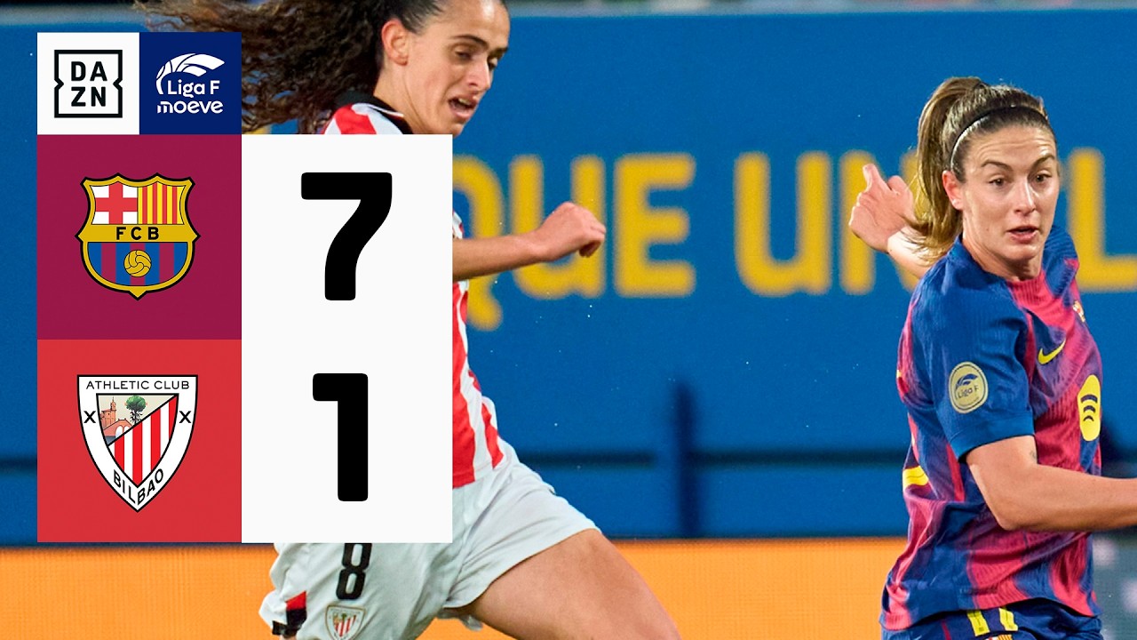FC Barcelona vs Athletic Club (7-1) | Resumen y goles | Highlights Liga F