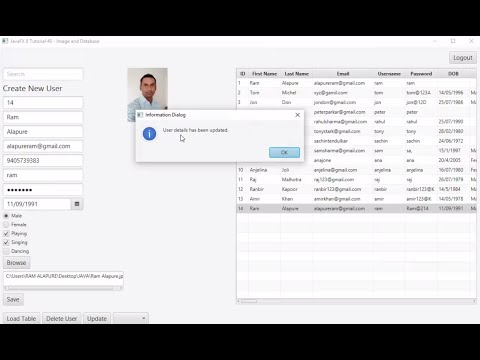 JavaFX 8 Tutorial 49 - Image and Database