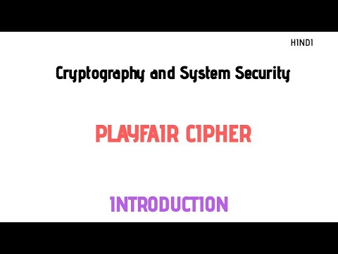 Playfair Cipher| Substitution Cipher Techniques| Introduction in Hindi | CSS