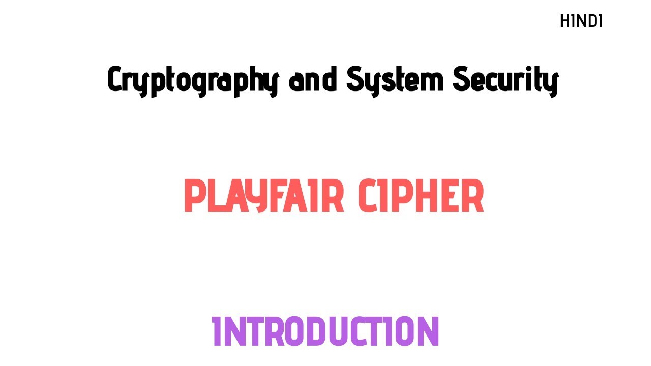 Playfair Cipher Explained: आसान तरीका से Substitution Cipher की जानकारी हिंदी में 🔐