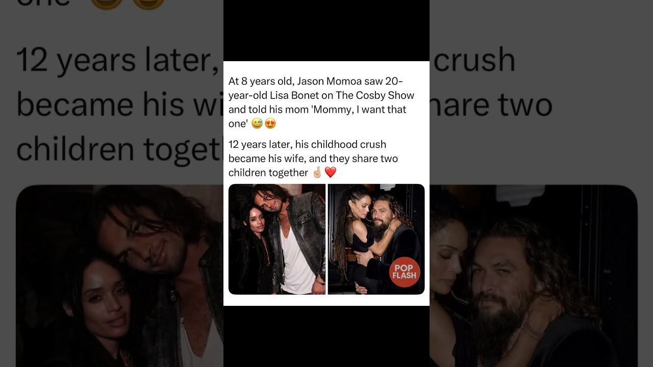 Jason Momoa Turns Childhood Dream Into Reality by Marrying His Crush Lisa Bonet! ❤️ #shorts