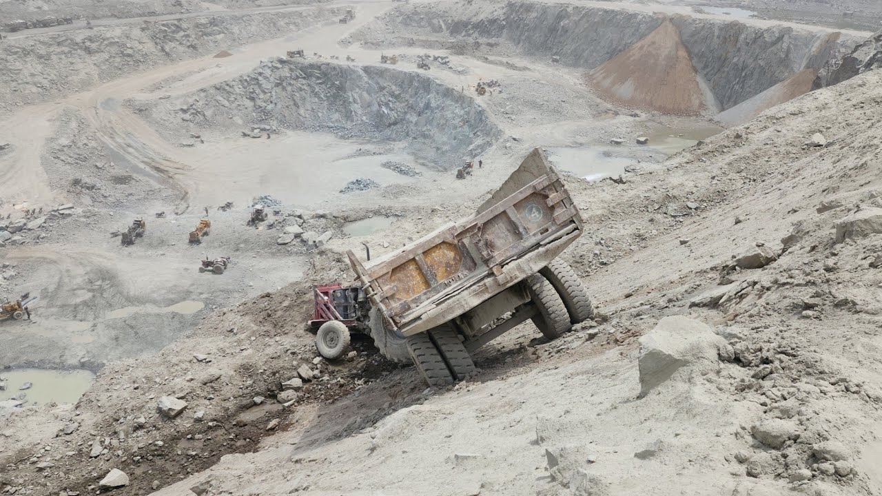 Extreme Mountain Recovery! Massey 375 Tractor Brake Failure & Rescue | Dangerous Mining Path Mission