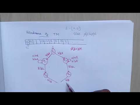 TOC part 59 - Palindrome problem using Turing Machine in Tamil