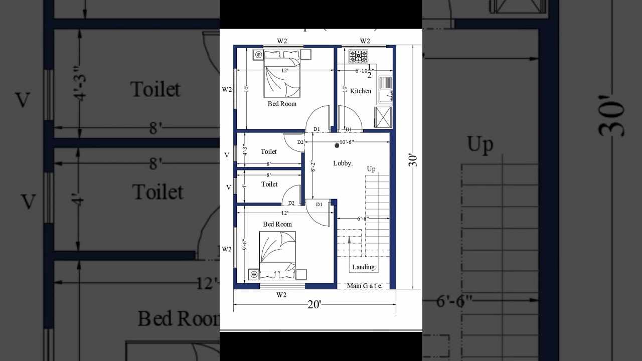 20x30 Feet House Plan π