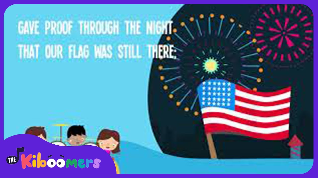 Star Spangled Banner Lyric Video 🎶 | Patriotic Songs for Preschool & Kindergarten