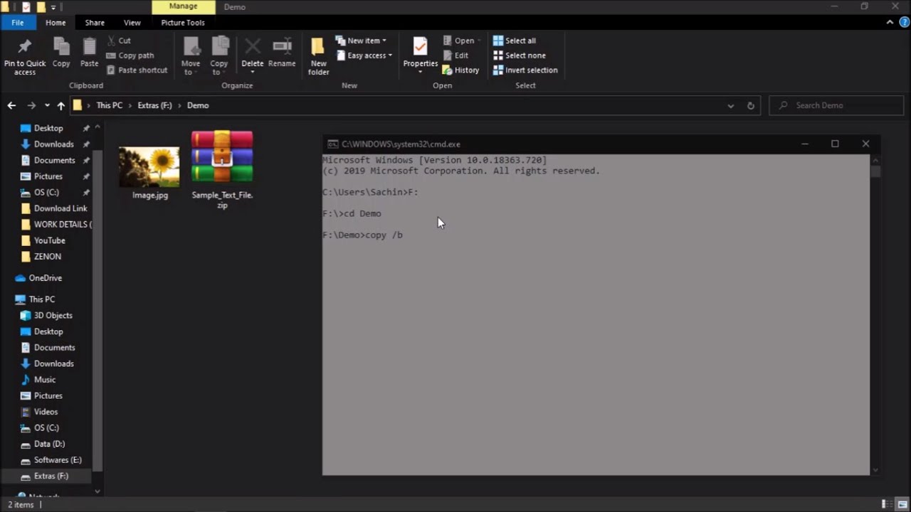 Hide Secret Data Inside an Image Using CMD 🔒
