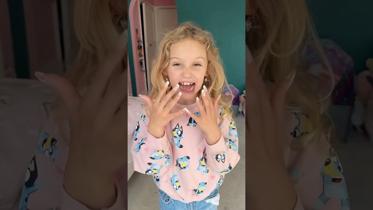 Daughter's First Acrylic Nails ๐