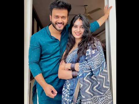 Mamagaru Serial Hero Gangadhar (Akarsh Byramudi) with his Wife Unseen Beautiful Photos