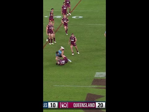 Two huge hits from the NSW Blues! #Origin #NRL
