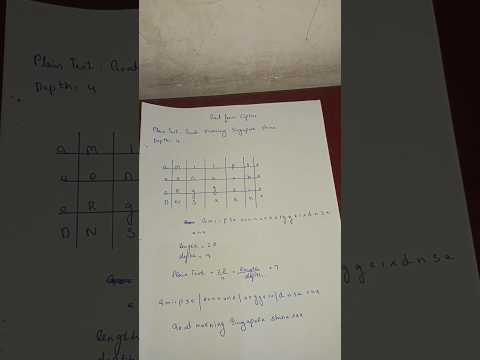 Rail fence cipher in just 1 minute