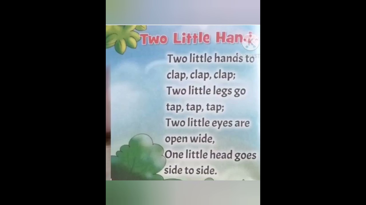 #English poem for kids #two little hands