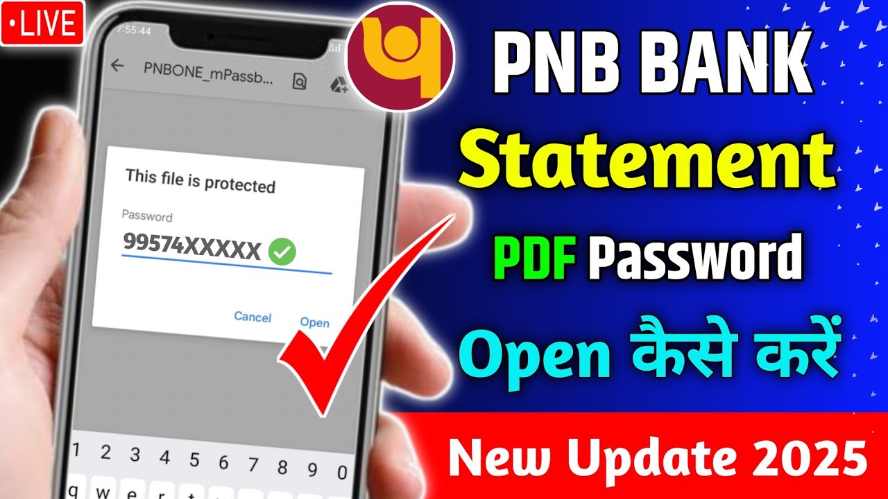 PNB Bank Statement PDF Password Guide 🔐