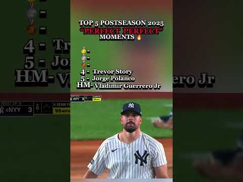 TOP 5 POSTSEASON 2025"PERFECT PERFECT"MOMENT #mlb   #top5 #postseason