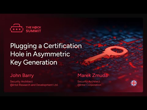 John Barry, Marek Zmuda - Plugging a Certification Hole in Asymmetric Key Generation