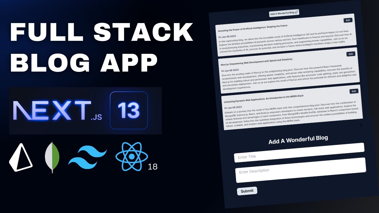 Build a Full Stack Blog with Next.js 13 & Prisma