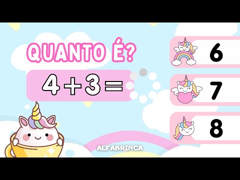 Quiz da Adição - Aprender a somar - Resolver contas de matemática - Matemática para crianças
