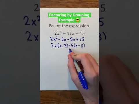 Factoring by Grouping Example 😎 #Shorts #algebra #math #maths #mathematics