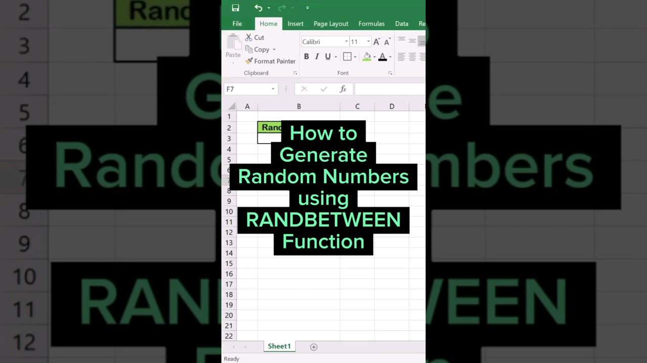 Excel Tips: Effortlessly Generate Random Numbers with RANDBETWEEN 🎲