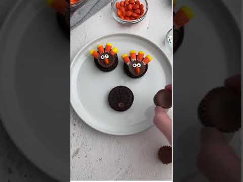 No Bake OREO Turkey Cookies #shorts