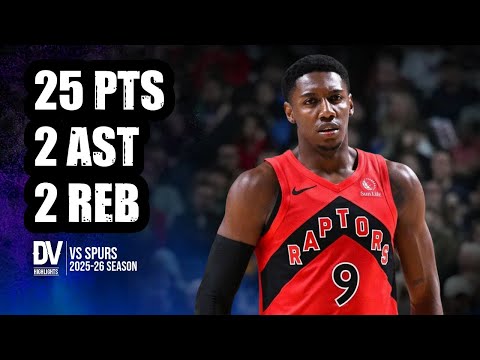 RJ Barrett vs Spurs 25 pts 2 ast 2 reb | Oct 27, 2025 | Regular Season