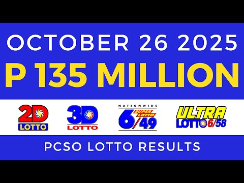 Lotto Result Today 9pm PCSO October 26 2025