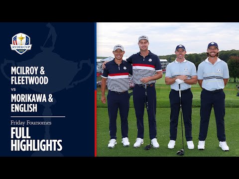 Fleetwood & McIlroy vs Morikawa & English | 2025 Ryder Cup Foursomes Highlights
