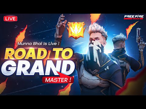 New Rank Season Gold to Grandmaster Live Rank Push - Free Fire Telugu - Munna Bhai Live
