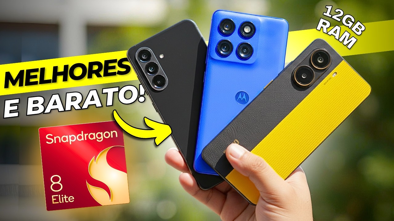 TOP 7 MELHORES Celulares BOM e BARATO em 2025! (RODA TODOS JOGOS)