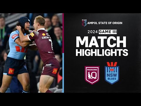 2024 State of Origin Highlights| QLD Maroons v NSW Blues | Game 2