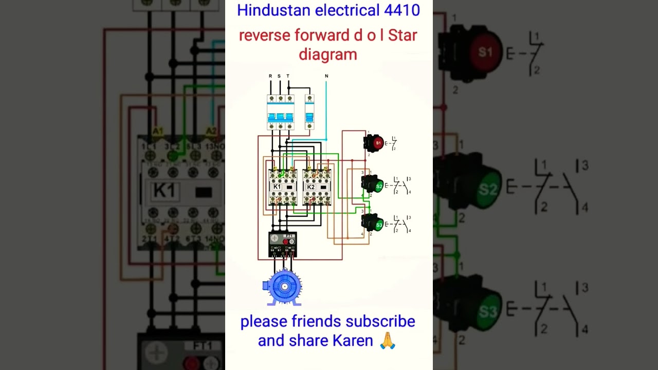 3-Phase Forward & Reverse Motor Wiring Diagram βοΈ