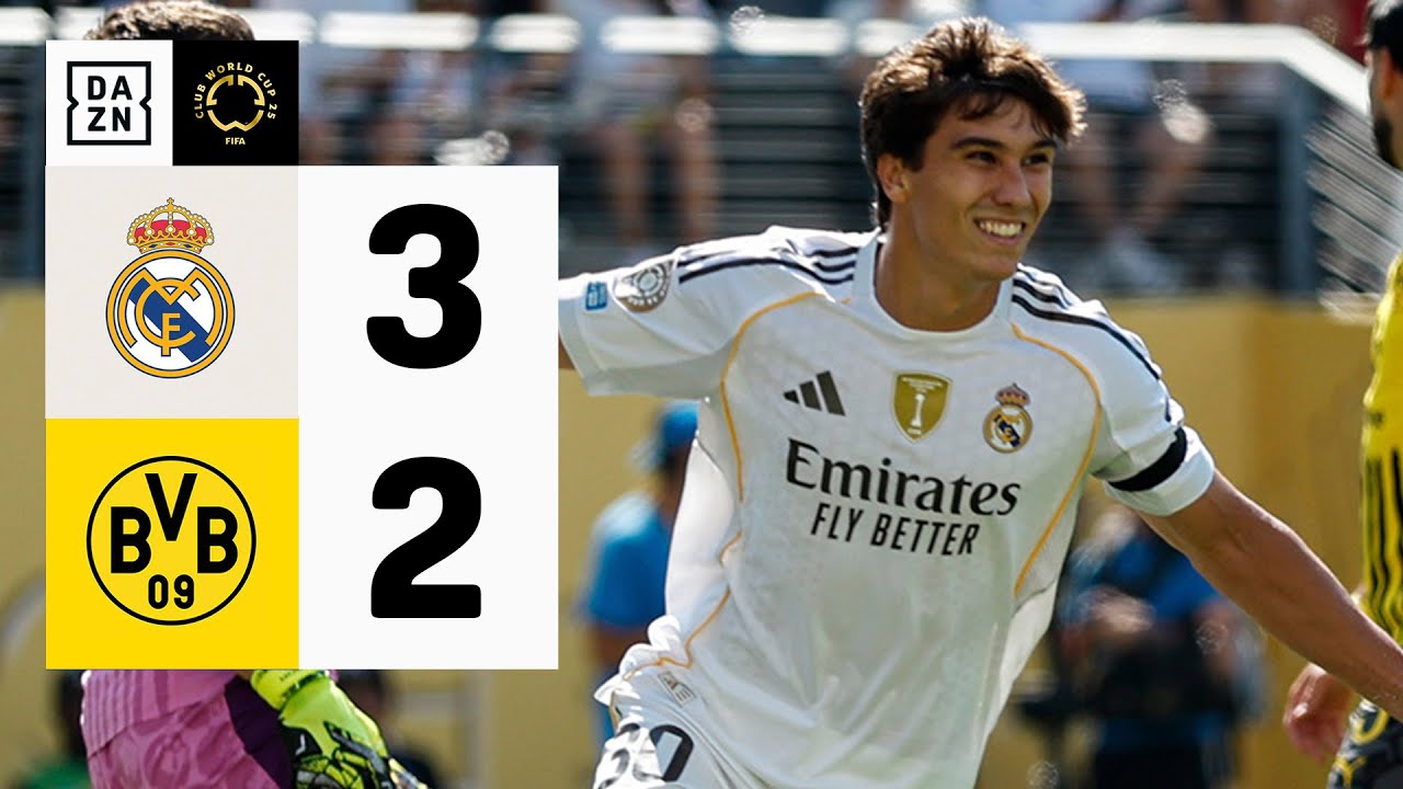 Real Madrid vence a Borussia Dortmund 3-2 ⚽