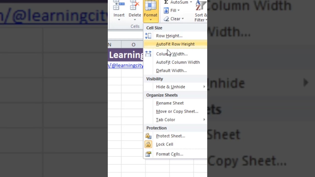 Adjust Column Width & Row Height in Excel 📊