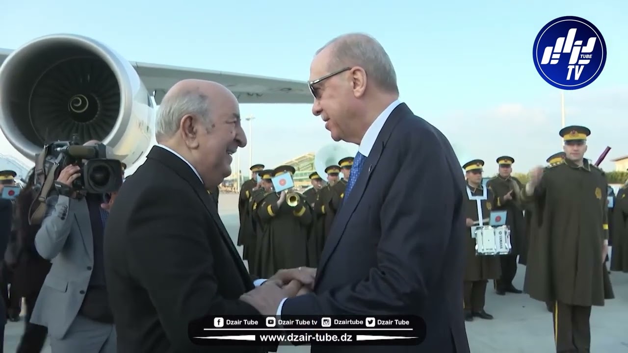 استقبال رئيس الجزائر تبون في تركيا 🇹🇷