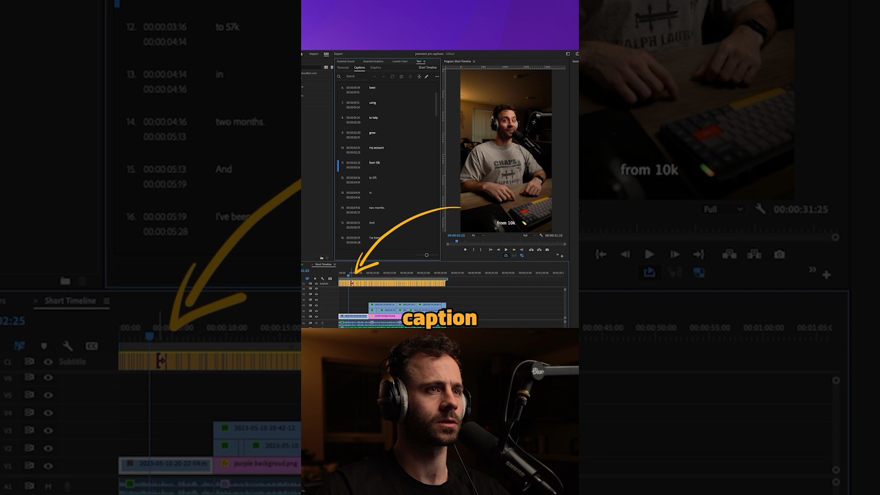 Creating Captions in Premiere Pro π¬