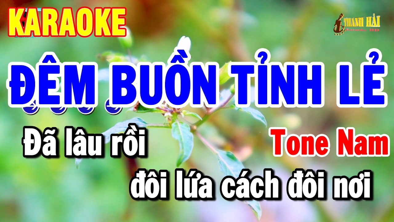 Karaoke Đêm Buồn Tỉnh Lẻ - Thanh Hải 🎤