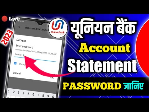 Union Bank Statement PDF Password Guide 🔒