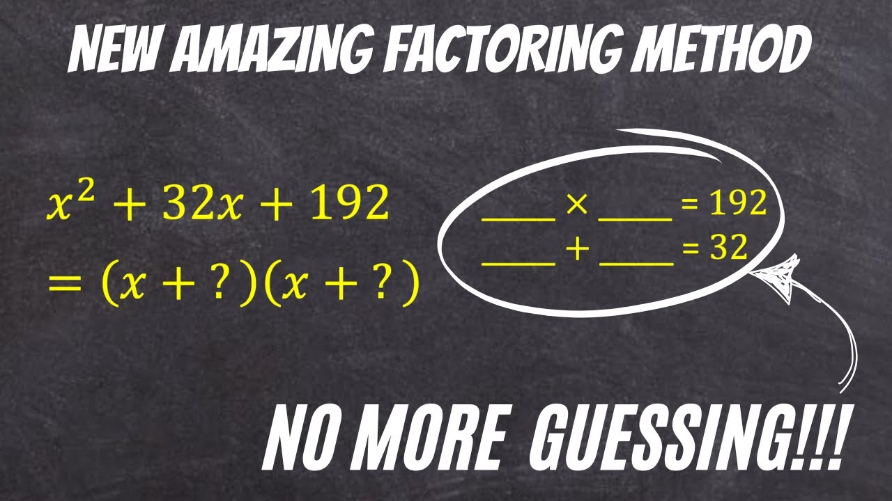 Factoring Quadratics Efficiently Without Guessing
