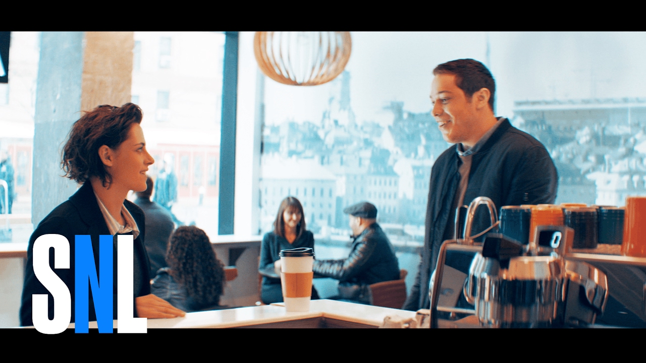 Meet Cute at Coffee Shop | SNL with Kristen Stewart & Pete Davidson
