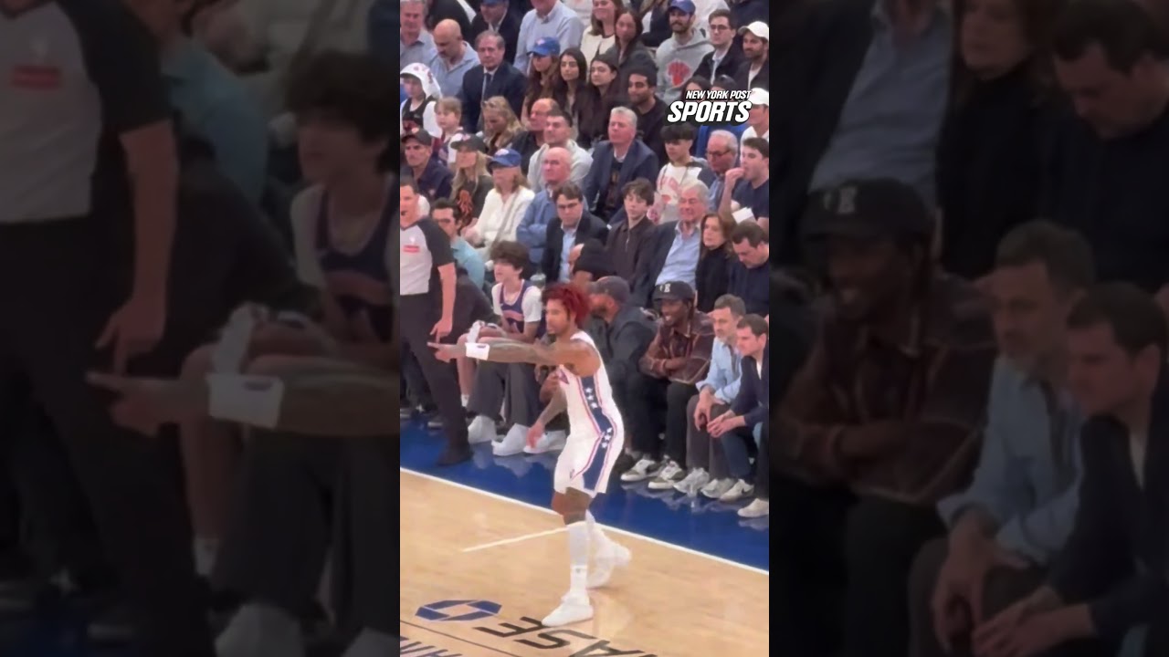 Jay-Z is courtside for Knicks vs 76ers 🙌 #shorts