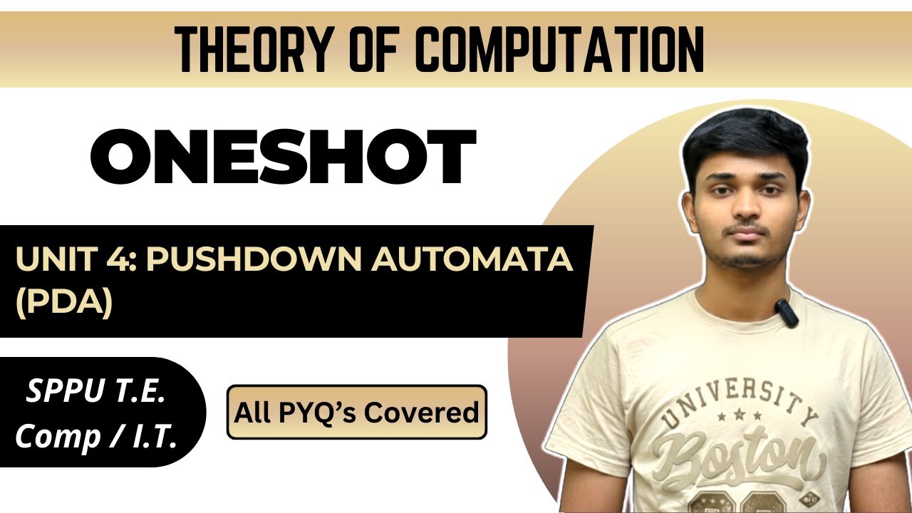 TOC | Unit 4 | Pushdown Automata (PDA) | SPPU T.E. Comp & I.T. | ONESHOT