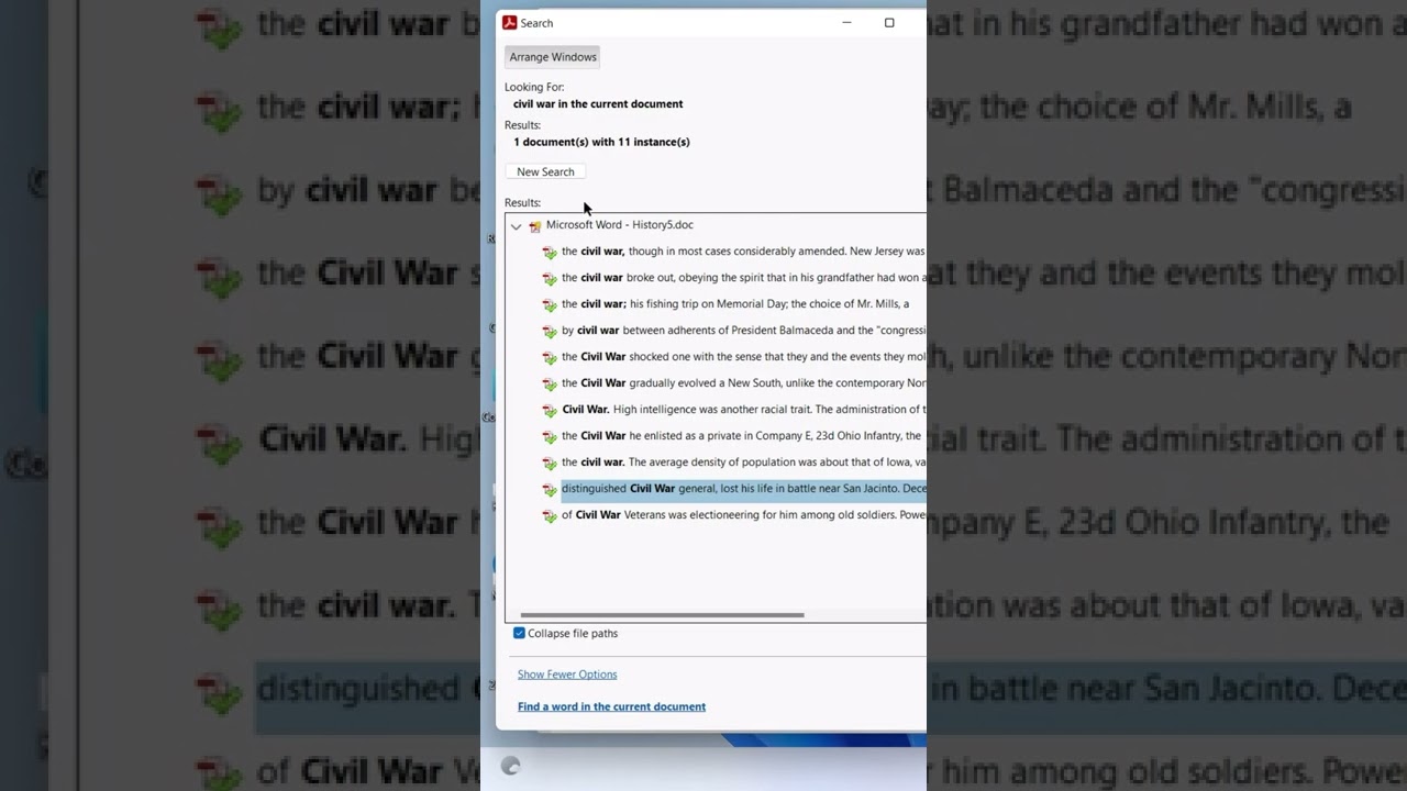 Advanced PDF Search in Adobe Acrobat DC π