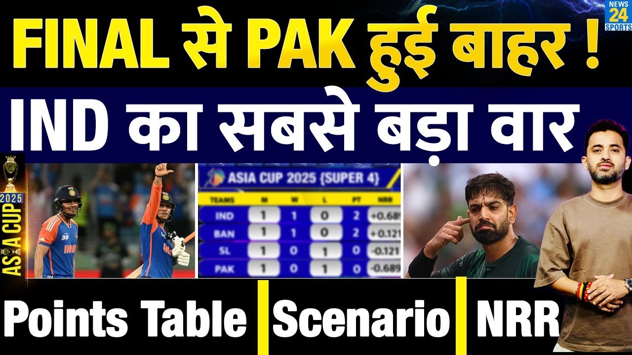 Asia Cup 2025: Pakistan Eliminated in Final Race, India Advances | Points Table Update