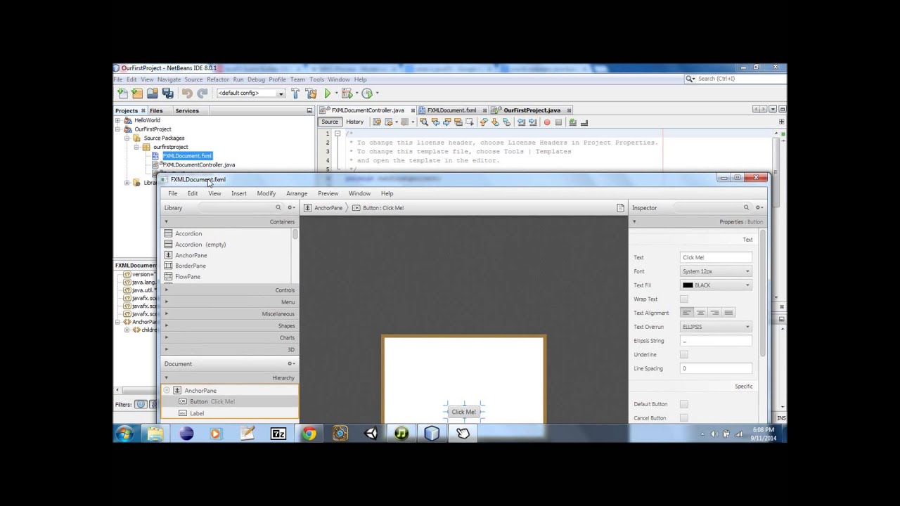 JavaFX Tutorial 1: Setup & Hello World with Scene Builder